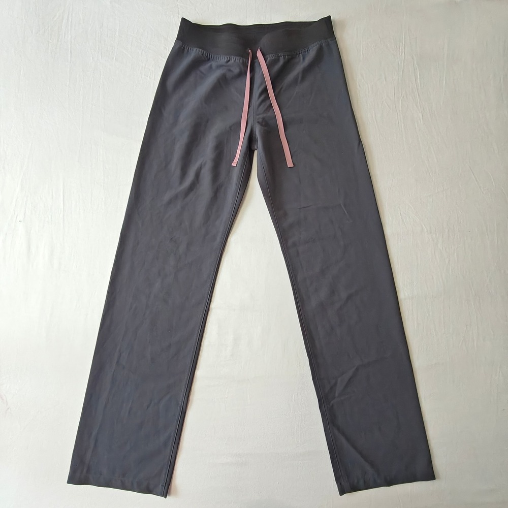 FIGS Women Scrub Pants Bundle Lot 2 Charcoal Gray Wide Leg Small Pink Athletic - Picture 6 of 6